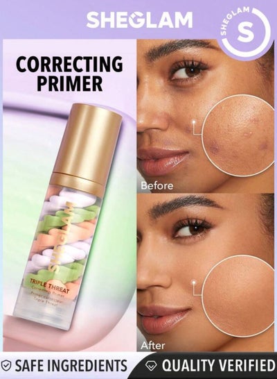 Buy Triple Threat Correcting Primer 3 In 1 Color Pore Minimizing Facial Makeup Multicolour in Egypt