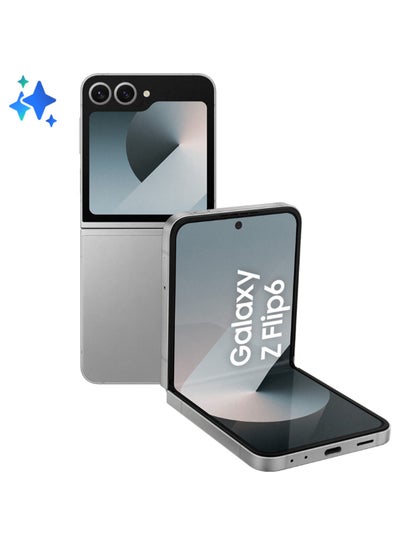 Buy Galaxy Z Flip 6 Single SIM + eSIM Silver Shadow 12GB RAM 512GB 5G - Middle East Version in Saudi Arabia