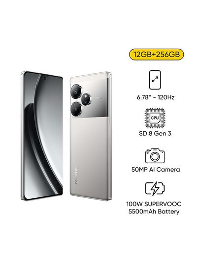 Buy GT6 Dual SIM Fluid Silver 12+12GB RAM 256GB 5G - Middle East Version in Saudi Arabia