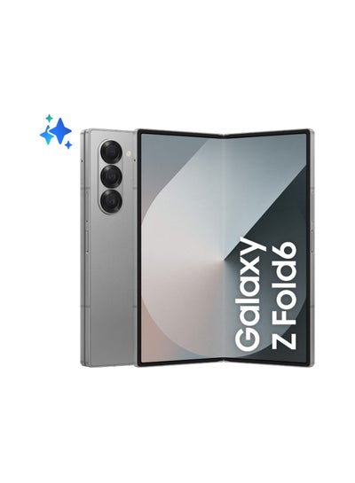 Buy Galaxy Z Fold 6 Single SIM + eSIM Silver Shadow 12GB RAM 256GB 5G - Middle East Version in Saudi Arabia