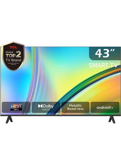 اشتري 43 Inch FHD Smart Android TV, HDR 10, Dolby Audio, Micro Dimming, Metallic Bezel-less Design(2024Model) 43S5400A Black في الامارات