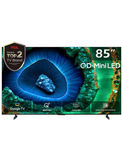 Buy 85 Inch 4K QD-Mini LED Smart Google TV, HDR 3500nits, ONKYO 2.2.2ch, 144Hz VRR+240Hz DLG, Imax Enhanced, Ultra-slim Design (2024 Model) 85C855 Black in UAE