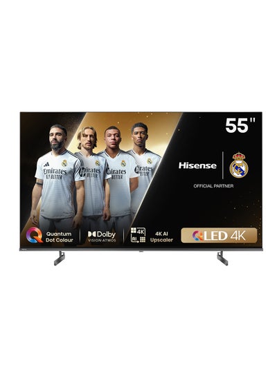 Buy 55 inch QLED Smart TV E7N-Quantum Dot Colour, AI Picture, Dolby Vision, Dolby Atmos, Share to TV, Voice Control, Filmmaker Mode, Youtube, Netflix, Disney+ And Shahid, (2024 New Model) 55E7N Black in UAE