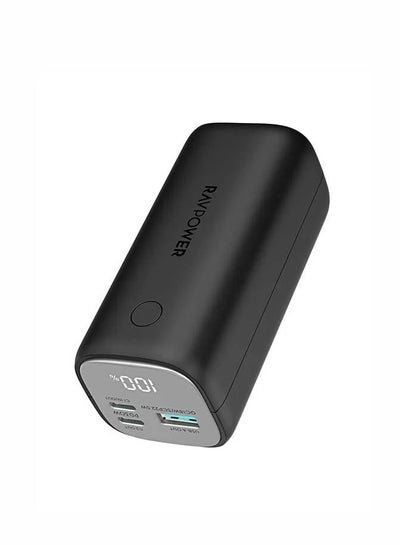 Buy 14000 mAh RAV Power RP-PB208 Mini PD Pioneer PD30W 3-Port Power Bank Black in Saudi Arabia