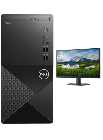 اشتري Vostro 3910 Tower PC, Core i5 Processor/16GB RAM/512GB SSD + 1TB HDD/Intel UHD 600 Graphics/Windows 11 With Keyboard-Mouse 4GB Vga + Monitor 27 Inch Black في السعودية