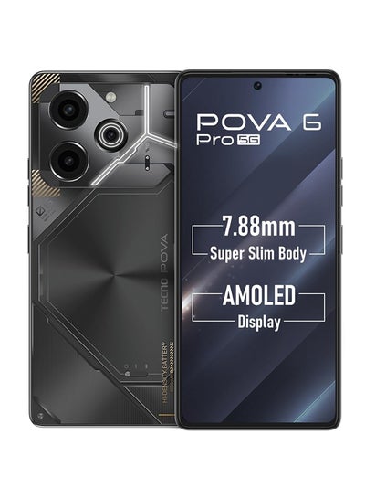 اشتري هاتف POVA 6 Pro 5G باللون الرمادي النيزكي وذاكرة الوصول العشوائي (RAM) بسعة 12 جيجابايت وسعة 256 جيجابايت - إصدار الشرق الأوسط في الامارات