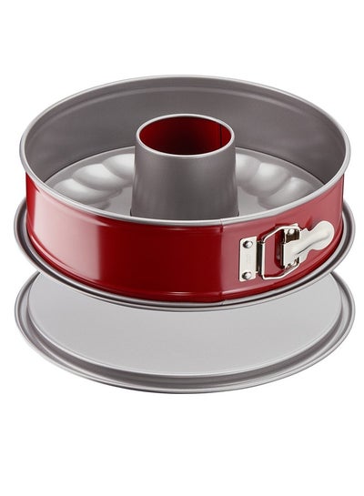 Buy J Delibake 1642814 Savarin Mould with Hinge 27 cm Carbon Red Red 27cm in Saudi Arabia