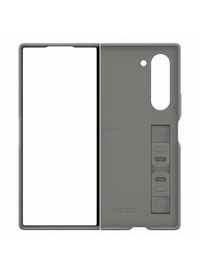 Buy Samsung Galaxy Z Fold6 Vegan Leather Case Gray in UAE