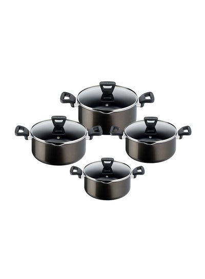 اشتري TEFAL XL Inten SP GL Set 8Pcs18-22-26-30 Black 18-22-26-30cm في مصر