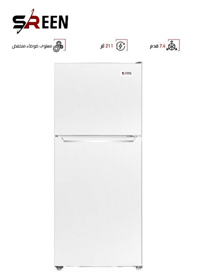 Buy Double Door Refrigerator 7.4 Feet SRTM274DF-W White in Saudi Arabia