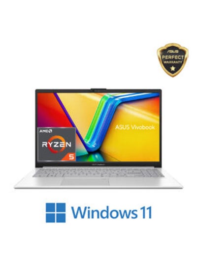 Buy ASUS VivoBook Go 15 (E1504FA-NJ005W)laptop 15.6-Inch FHD /AMD Ryzen 5- 7520U / 8GB RAM /512GB SSD / AMD Radeon Graphics / Windows 11/ English/Arabic Silver in Egypt