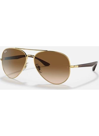 Buy Men's UV Protection Aviator Shape Sunglasses RB-3675-58-001/51 - Gold in UAE