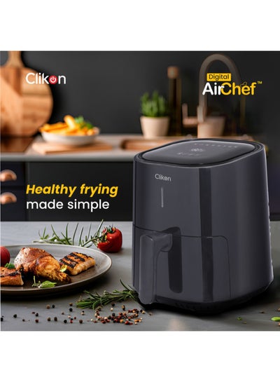 Buy Air Fryer With 4L Non-Stick Container Basket and Dishwasher Safe Basket 4 L 1400 W CK352 Black in UAE