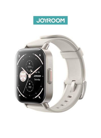 Buy 340 mAh JR-FT3 Smart Watch Can Make and Receive Calls 1.96-inch HD Screen Bluetooth Connection Fitness Monitoring 340mAh Unisex Compatible with Apple and Android Metal Silicone Strap silver in Egypt