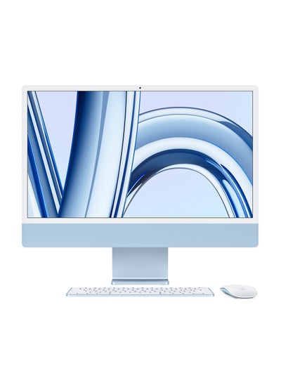 Buy Customized iMac AIO 24-Inch Display, M3 chip with 8-core CPU and 10-core GPU/16GB RAM/512GB SSD/macOS English Blue in UAE