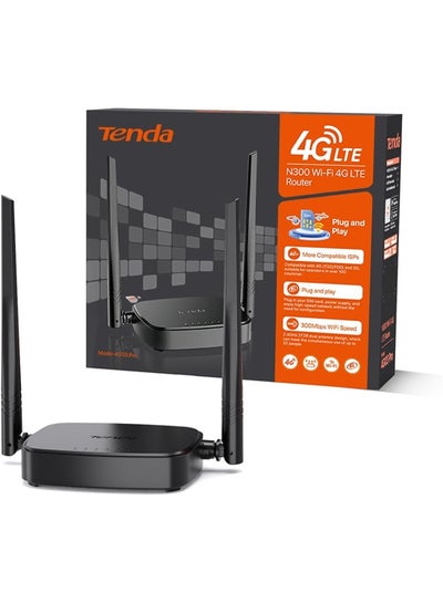 Buy Router 4G SIM 4G03 Pro - Mobile WiFi Router 3G/4G Wireless Band 2.4 GHz 300Mpbs, LTE Cat4 150Mpbs Black. in Saudi Arabia