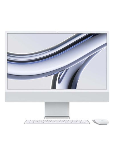 Buy iMac Desktop With 24 Inch Display, M3 Chip 8-core CPU And 10‑core GPUProcessor/16GB RAM/512GB SSD/Intel UHD 600 Graphics/MacOS English/Arabic Silver in Saudi Arabia