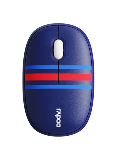 اشتري M650 Bluetooth Wireless Mouse Blue Red for Soccer/football Lovers | Multi Mode (BT 3.0, 5.0 & 2.4GHz) 1300 DPI Silent Click Mouse, Slim Design | Comapatible with Laptop, PC, Tablets, & Mac Blue/Red في الامارات