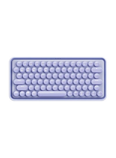 Buy Ralemo Pre5 multi-mode wireless mechanical keyboard with Backlight (BT 4.0/BT 5.0/2.4G) Connect upto 4 Devices, USB-C Rechargeable interface | Dot Keycap, Multi-Media hotkeys Purple in UAE