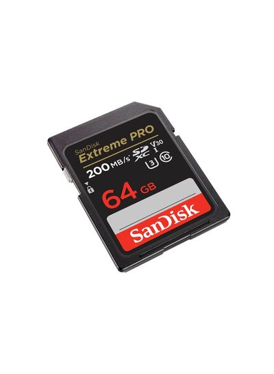 اشتري SDXC Class 10 UHS-I V30 Readable Up to 200MB/s Extreme Pro SDSDXXU-064G-GHJIN 64 GB في الامارات