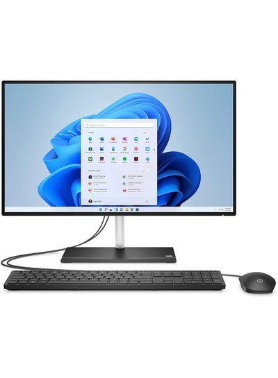 اشتري 24-CK0001NE AIO With 24-Inch Display, Core i5-1235U Processor/8GB RAM/512GB SSD/2GB Nvidia Geforce MX450 Graphics/Windows 11 English/Arabic Black في الامارات