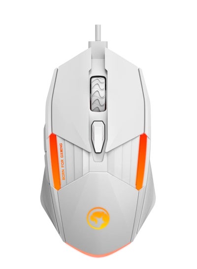 Buy Gaming Mouse M291 White - With 7 colors breathing backlight , Adjustable up to 6400 DPI, Ergonomic Design, Gaming Grade Optical Sensor with 6 Programmable Buttons in Egypt