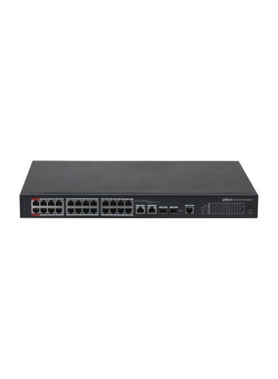 Buy 24-port 100 Mbps + 2-port Gigabit Managed PoE Switch Black in Egypt