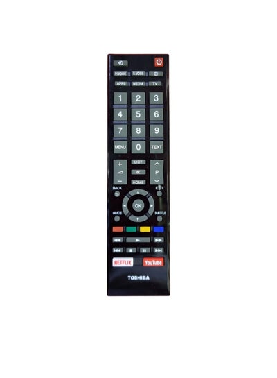 اشتري Replacement  TV Remote Control for Toshiba LED Smart Televisions Black في الامارات