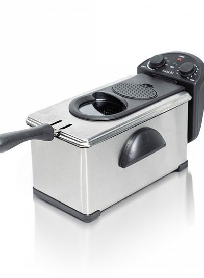 اشتري Deep Fryer With Adjustable Thermostat And Thermal Cut-Out Reset Button 3 L 2000 W NL-DF-4702T Silver في الامارات