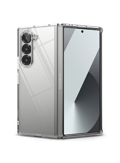 Buy Fusion Compatible With Samsung Galaxy Z Fold 6, Anti-Fingerprint Transparent Thin Hard Back Shockproof TPU Phone Cover Clear in Egypt