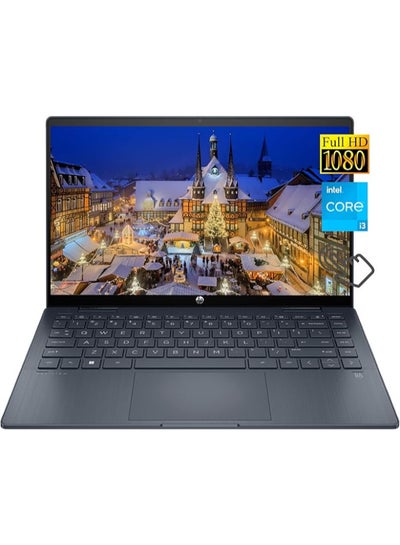 Buy 14-ek0013dx Laptop With 14-Inch Display, Core i3-1215U Processor/8GB RAM/512GB SSD/Intel Iris XE Graphics/Windows 11 + ROKC Bundle English Blue in UAE