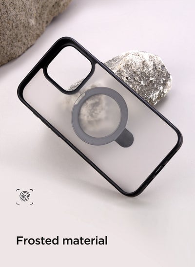 Buy Magnetic Protective Phone Case with Holder for ( iPhone 15 Pro ) 6.1 Black in Egypt