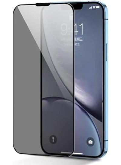 Buy JR-P01 Tempered Glass Screen Protector (2.5D Full Screen with Black Edge) for iPhone 14 6.1 (Privacy) Clear in Egypt