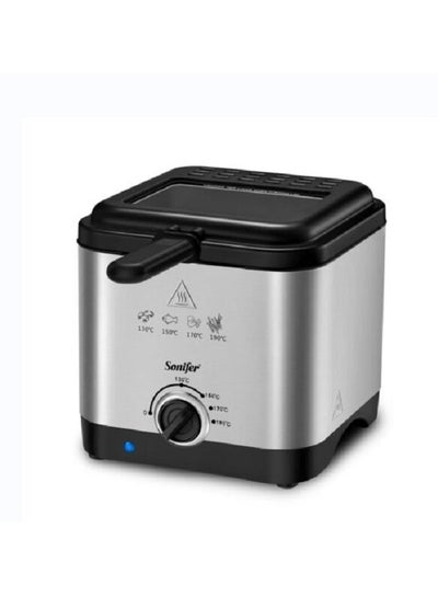 اشتري Stainless Deep Fryer/Temp Control/Removable Basket/1000W-1.5L(SF-1019) 1.5 L 1000 W SF-1019 black في مصر