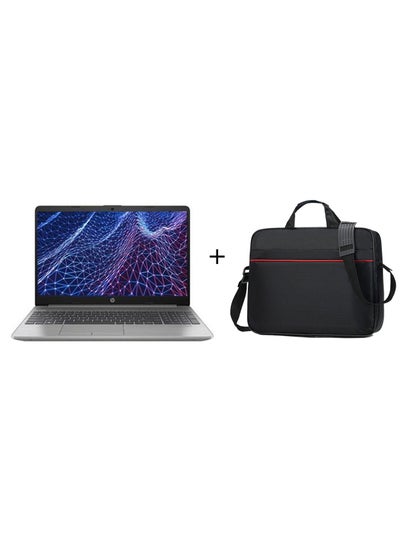 اشتري 255 G9 Laptop With 15.6-inch Full HD Display, Ryzen 5-5625U Processor/8GB RAM/256GB SSD/Windows 10/AMD Radeon Graphics +Laptop Bag with Multi Compartment 15.6" Travel Briefcase English/Arabic Asteroid Silver في السعودية