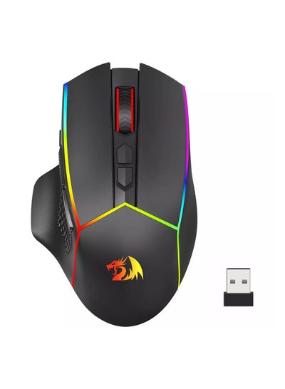 اشتري ماوس الألعاب M814 AXE PRO RGB ثلاثي الوضع 2.4 جيجاهرتز/USB-C/بلوتوث قابل لإعادة الشحن - 8000 نقطة في البوصة (أسود) في مصر