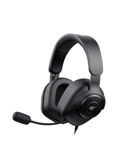 Buy Gaming Headphone with Detachable Microphone, Over-Ear Wired Computer Headset, 50mm Drivers, Hi-Fi Stereo Surround Sound, Black in Saudi Arabia