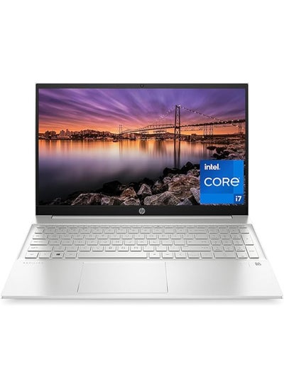 Buy Pavilion 15  Laptop With 15.6-Inch Display, Core i7-1255u Processor/16GB RAM/512GB SSD/Intel Iris XE Graphics/Windows 11 Pro English/Arabic Silver in UAE