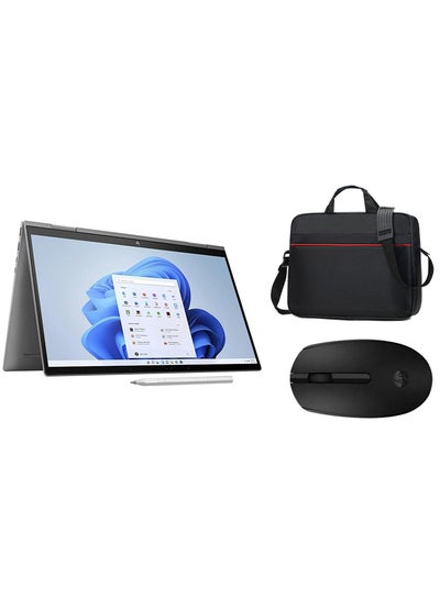 Buy 2023 Envy x360 2-In-1 Laptop With 15.6 Inch FHD Display, Core i7-1355U Processor/64GB RAM/1TB SSD/Intel Iris XE Graphics/Windows 11 Pro English Platinum Grey (Mouse +  Bag) in UAE