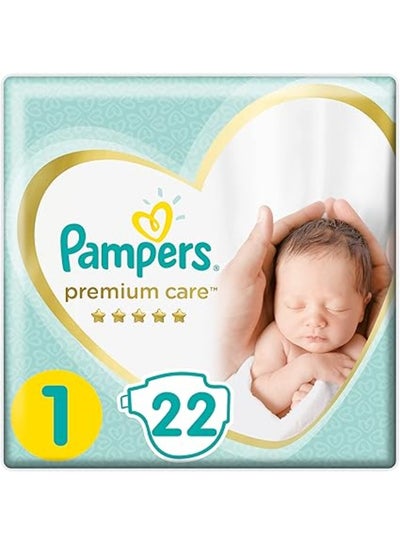 اشتري Premium Care Diapers Size 1, New Born, 2-5 Kg (22 Diapers) في مصر