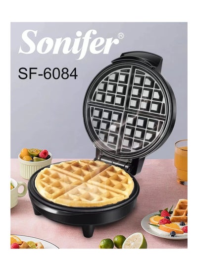 Buy Waffle Maker with Adjustable Temperature Control /1000 Watt 1000 W SF-6084 Black in Egypt