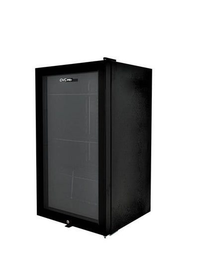 Buy Single Door Glass Refrigerator 80 W GVRG-125 Black in Saudi Arabia