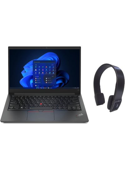 اشتري ThinkPad E14 Gen 4 Laptop With 14-Inch Display, Core i5-1235u Processor/8GB RAM/256GB SSD/Intel Iris XE Graphics/Windows 11 Pro With Free Pro HT Bluetooth Headset English/Arabic Black في الامارات