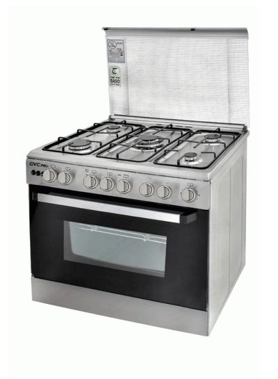 Buy Gas Oven, 5 Burners, Egyptian Burners 60x90 105 L 18.5 kW GVCO-6090-Eg-1 Silver in Saudi Arabia