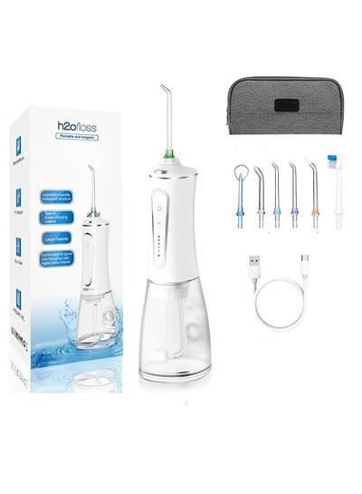 Buy Portable Oral Irrigator water flosser With 5 Modes & Large Battery Capacity（HF-P11） White in Egypt