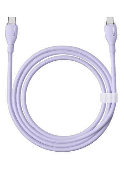 اشتري Pudding Series Fast Charging Cable Type-C To Type-C 100W 1.2M Nebula Purple في السعودية