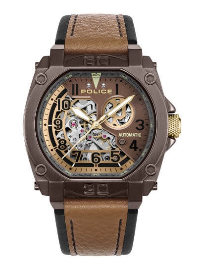 اشتري Men's Norwood Brown Dial With Brown/Black Genuine Leather Automatic Watch في الامارات