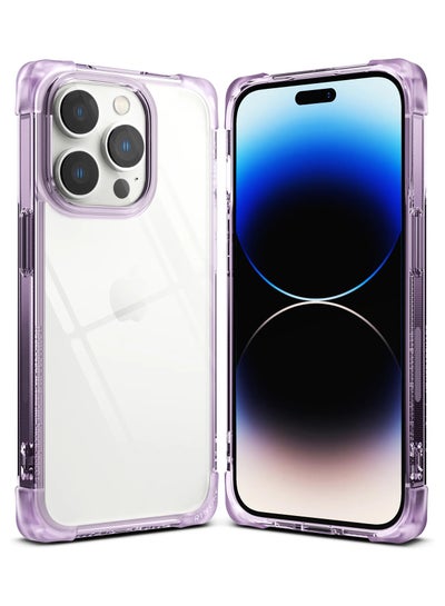 اشتري Fusion Bumper [Reinforced Corner] Compatible With iPhone 14 Pro Max Case 6.7 Inches, Transparent Shockproof Protective Cover For Women, Men - Clear Purple في مصر