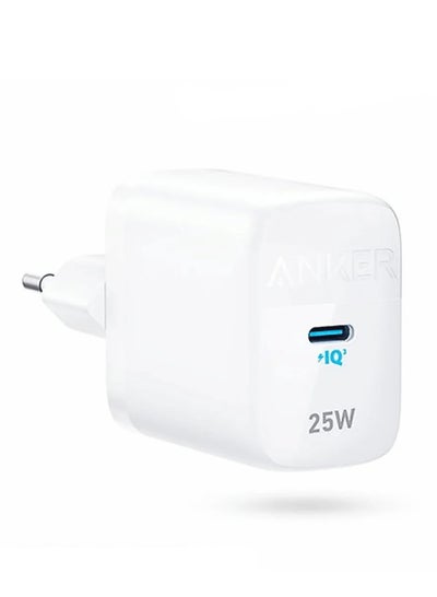 Buy Anker 312 USB-C Charger 25W Supports Samsung Super Fast Charging, MultiProtect Protection, PowerIQ 3.0 White in Egypt