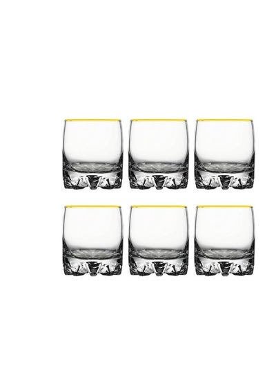 اشتري Pasabahce Juice Cups Set of 6 Sylvana (200 ml) -Golden Line في مصر